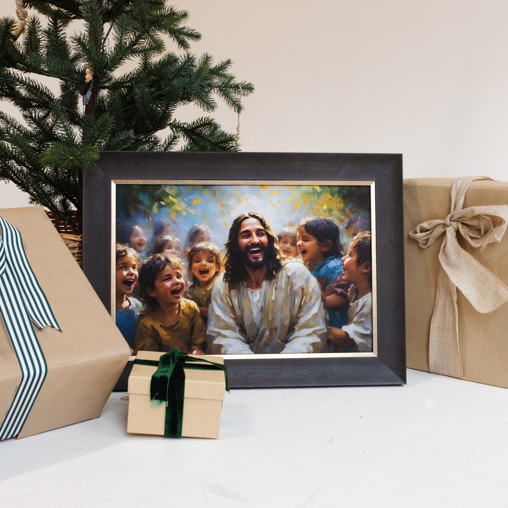 Jesus Loved the Little Children - Framed Wall Art - LDP-ART-DA-JLLC-BFCM