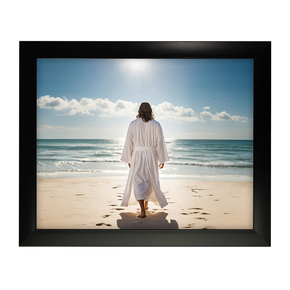 In His Footprints - Framed/Unframed Wall Art - LDP-ART-DA-IHF