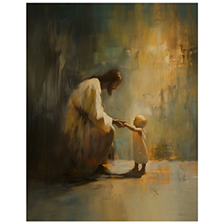 Suffer the Children - Framed/Unframed Wall Art lds art, jesus lds art, framed lds art, lds artwork, lds wall art, jesus christ lds art