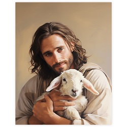 The Shepherds Embrace - Framed framed art, framed lds art, jesus art, framed jesus art, lds art