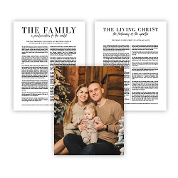 Custom Photo Proclamation Set - Framed/Unframed Wall Art family proclamation, framed lds art, lds art, lds proclamation, lds family proclamation, living christ