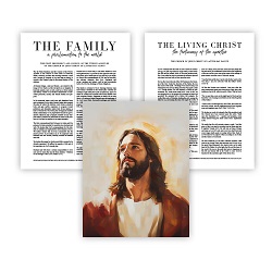 Unveiled Proclamation Set - Framed/Unframed Wall Art family proclamation, framed lds art, lds art, lds proclamation, lds family proclamation, living christ