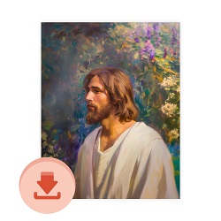 Garden Portrait - Digital Download Art digital download, printable art, lds art, jesus art