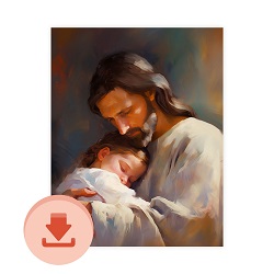 Heavens Embrace - Digital Download Art digital download, printable art, lds art, jesus art