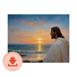 The Blissful Shore - Digital Download Art digital download, printable art, lds art, jesus art
