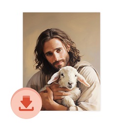 The Shepherds Embrace - Digital Download Art digital download, printable art, lds art, jesus art