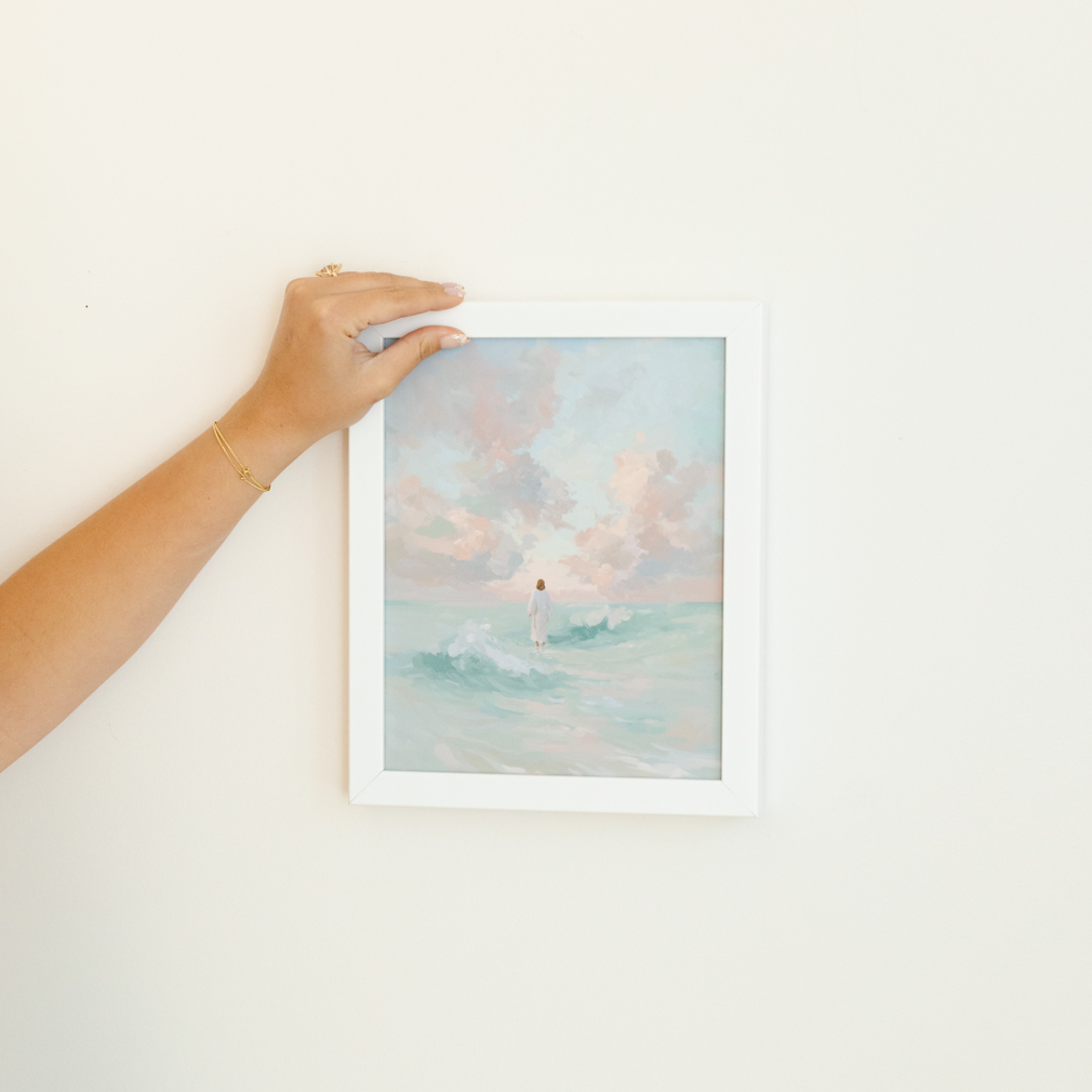 Where the Sea Meets Him - Framed/Unframed Wall Art - LDP-ART-DA-WTSMH