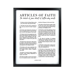 Framed Classic Articles of Faith - Black framed articles of faith, articles of faith framed