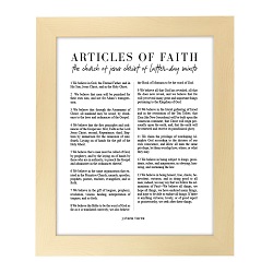 Framed Classic Articles of Faith - Natural Finish