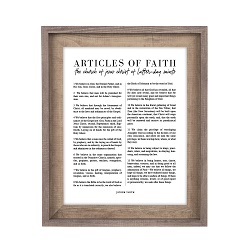 Framed Classic Articles of Faith - Two-Tone Barnwood framed articles of faith, articles of faith framed