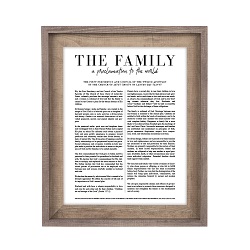 Framed Classic Family Proclamation - Two-Toned Barnwood Framed family proclamation, family proclamation framed