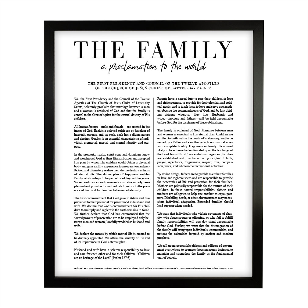 Framed Classic Family Proclamation - LDP-ART-PRO-FML-CLS