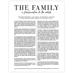 Classic Family Proclamation - Framed/Unframed