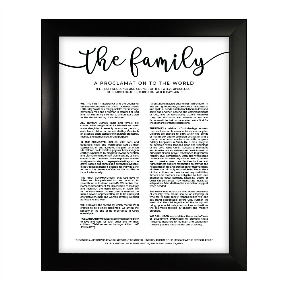 Modern Family Proclamation - Framed/Unframed - LDP-ART-PRO-FML-MOD
