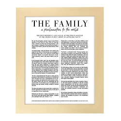 Framed Classic Family Proclamation - Natural Finish Framed family proclamation, family proclamation framed