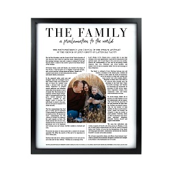 Framed Photo Family Proclamation - Black Framed family proclamation, family proclamation framed, photo family proclamation, personalized family proclamation