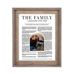 Framed Photo Family Proclamation - Two-Toned Barnwood Framed family proclamation, family proclamation framed