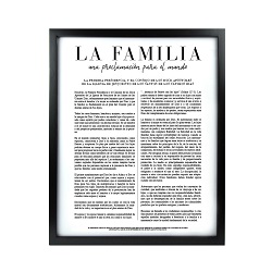 Framed Classic Spanish Family Proclamation - Black Framed family proclamation, family proclamation framed, spanish family proclamation
