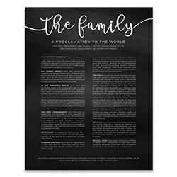 Framed Chalkboard Family Proclamation framed family proclamations, framed lds proclamations, framed lds family proclamations, family proclamation