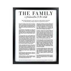 Framed Classic Family Proclamation - Black Framed family proclamation, family proclamation framed