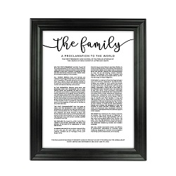 Framed Modern Family Proclamation - Beveled Black