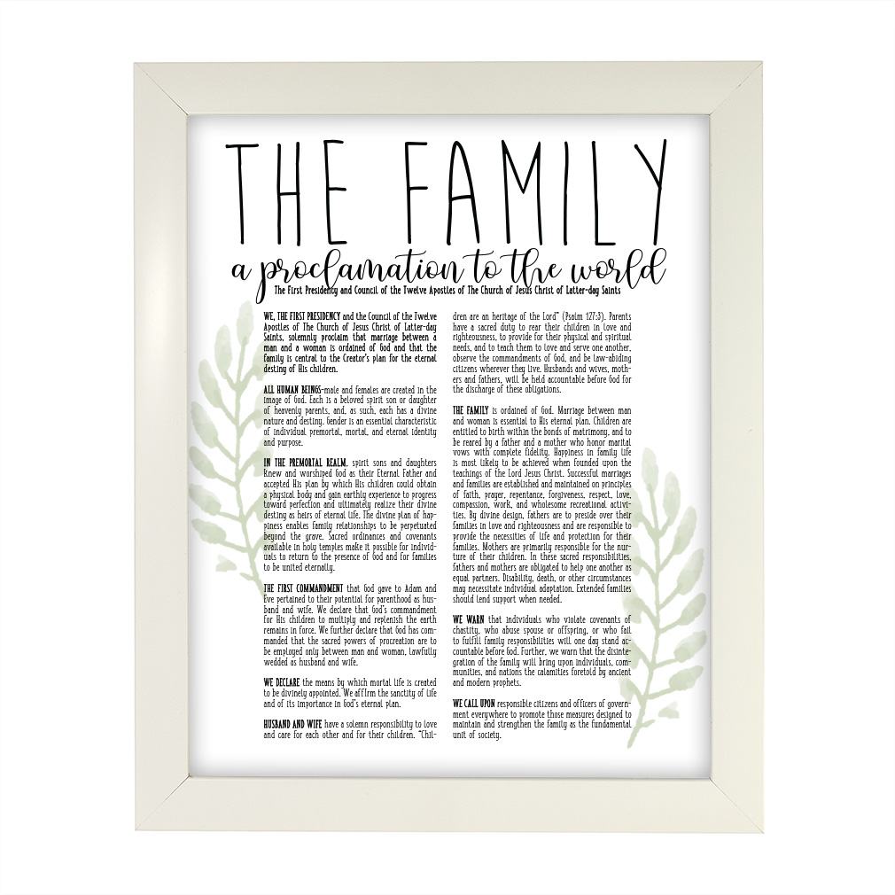 Framed Laurel Family Proclamation - LDP-ART-PRO-FML-LRL