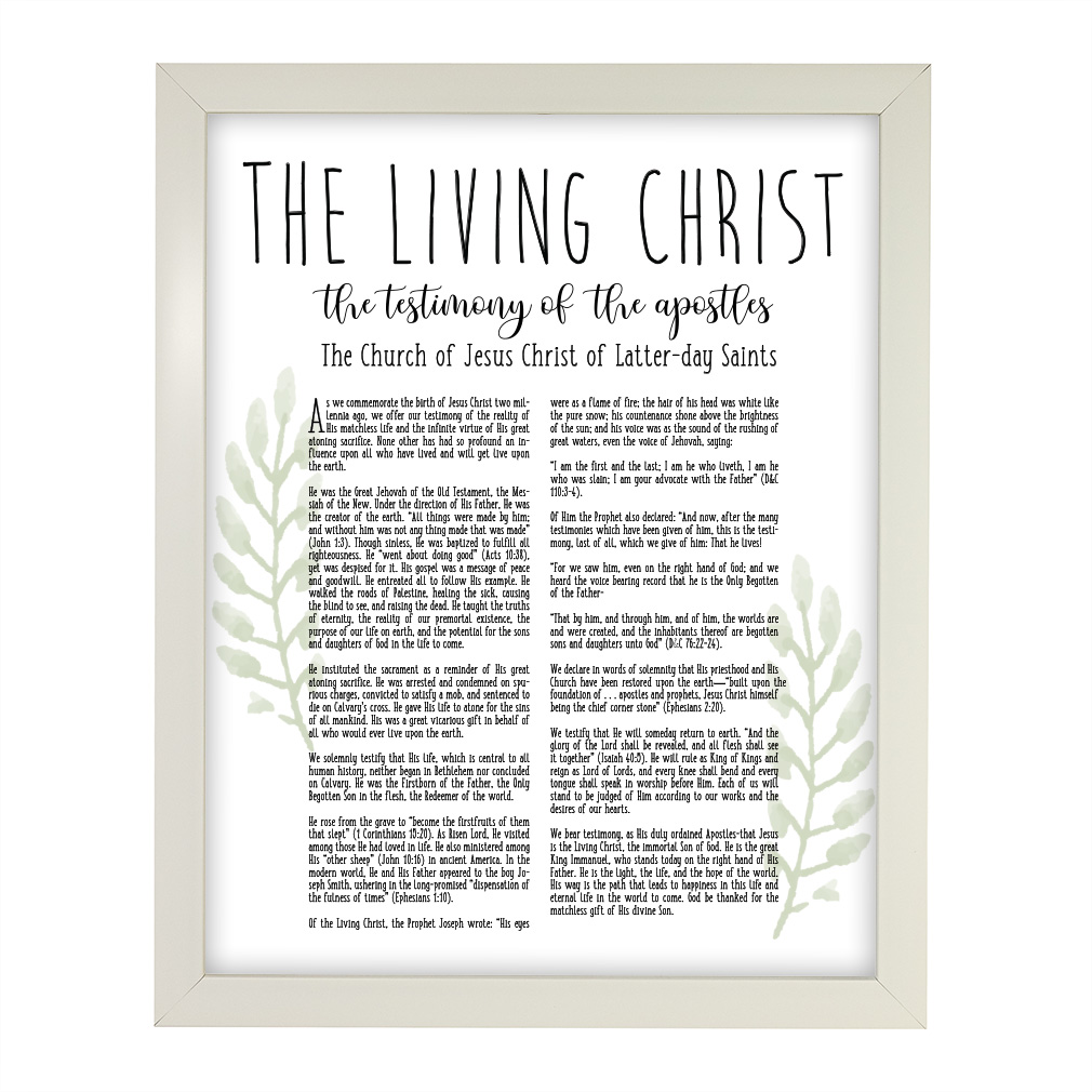 Laurel Living Christ Proclamation - Framed/Unframed - LDP-ART-PRO-LC-LRL