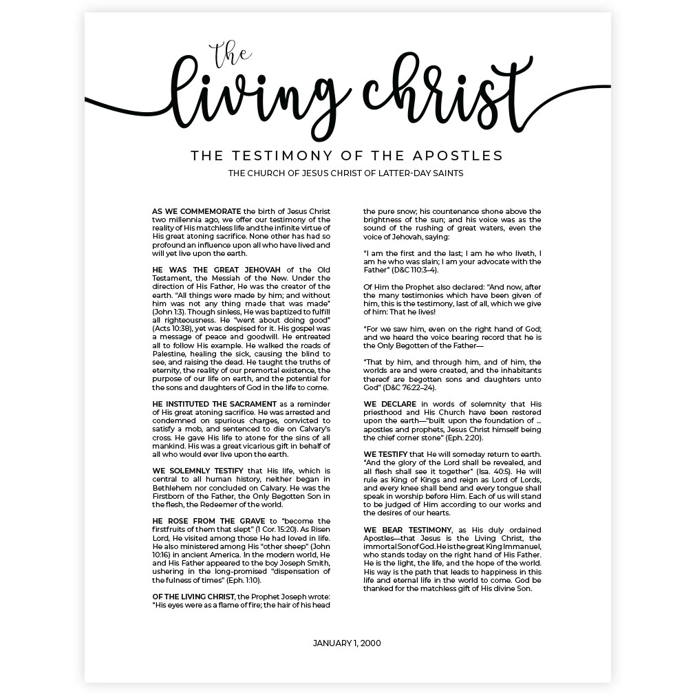 Framed Modern Living Christ Proclamation - LDP-ART-PRO-LC-MOD