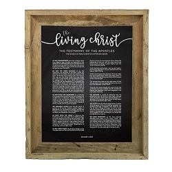 Framed Chalkboard Living Christ - Barnwood Framed living christ, living christ framed