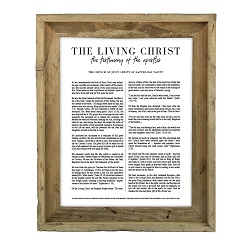 Framed Classic Living Christ - Barnwood Framed living christ, living christ framed