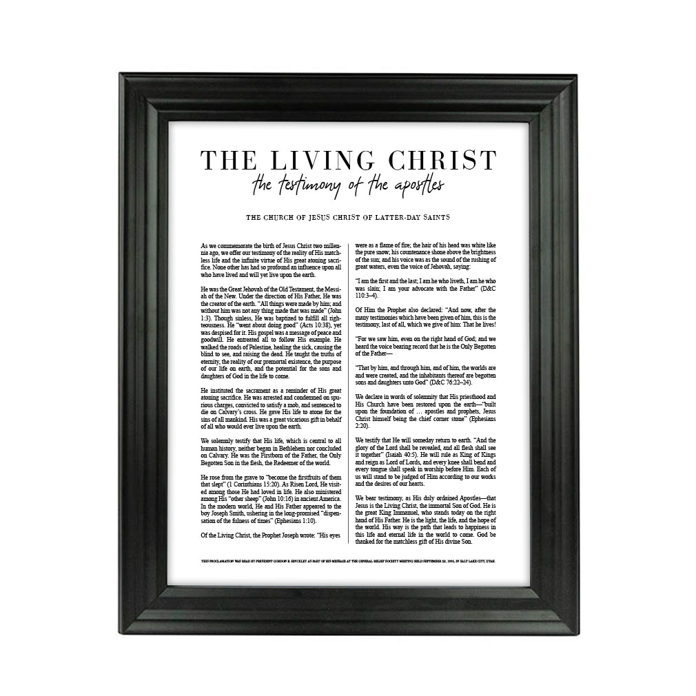 Framed Classic Living Christ - Beveled Black - LDP-ART-LC-CLASS-BVBLK