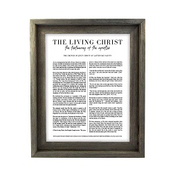 Framed Classic Living Christ - Barnwood Framed living christ, living christ framed