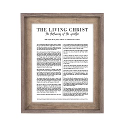 Framed Classic Living Christ - Two-Tone Barnwood Framed living christ, living christ framed