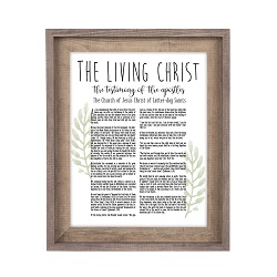 Framed Laurel Living Christ - Two-Tone Barnwood framed living christ, living christ framed, pretty living christ