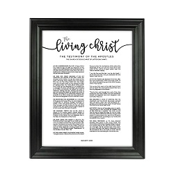 Framed Modern Living Christ - Beveled Black framed living christ, living christ framed, pretty living christ