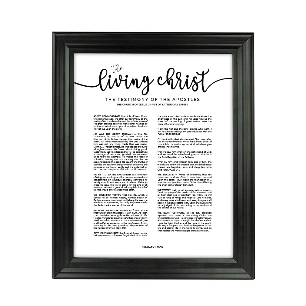 Framed Modern Living Christ - Beveled Black - LDP-ART-LC-MOD-BVBLK
