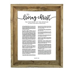 Framed Modern Living Christ - Barnwood - LDP-ART-LC-MOD-BW