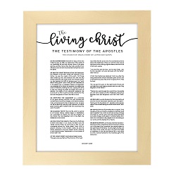 Framed Modern Living Christ - Natural Finish