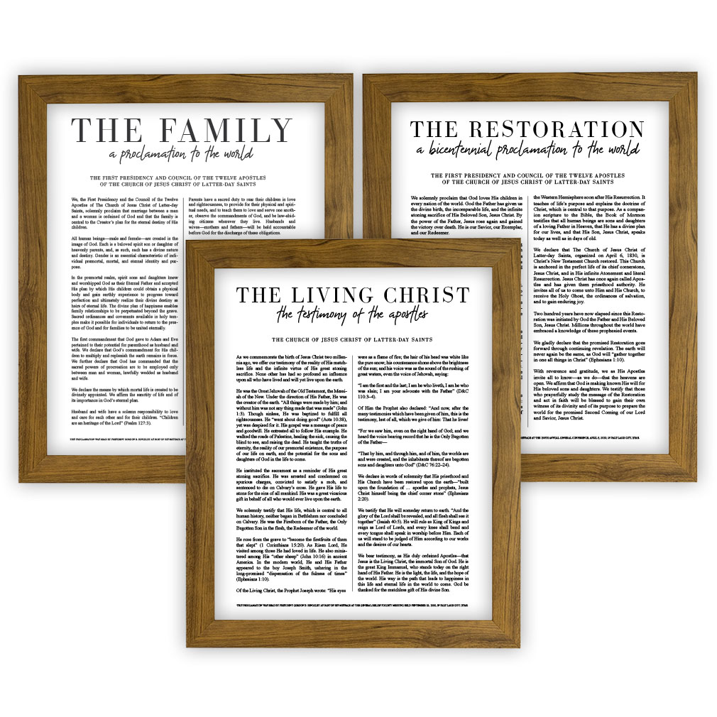 Framed Classic Church Proclamation Set - LDP-ART-PRO-SET-CLS