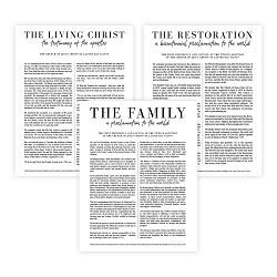 Framed Classic Church Proclamation Set framed proclamations, framed lds proclamations, lds proclamations