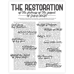 Framed Hand-Lettered Restoration Proclamation framed restoration proclamations, framed lds proclamations, framed lds restoration proclamations