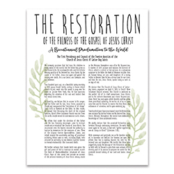 Framed Laurel Restoration Proclamation