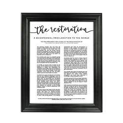 Framed Modern Restoration Proclamation - Beveled Black