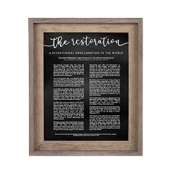 Framed Chalkboard Restoration Proclamation - Two-Tone Barnwood Framed restoration proclamation, restoration proclamation framed