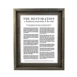 Framed Classic Restoration Proclamation - Barnwood Framed restoration proclamation, restoration proclamation framed