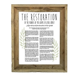 Framed Laurel Restoration Proclamation - Barnwood framed family proclamation, family proclamation framed, pretty family proclamation