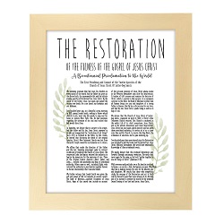 Framed Laurel Restoration Proclamation - Natural Finish Framed restoration proclamation, restoration proclamation framed