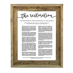 Framed Modern Restoration Proclamation - Barnwood Framed restoration proclamation, restoration proclamation framed