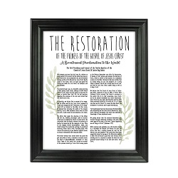 Framed Laurel Restoration Proclamation - Beveled Black framed family proclamation, family proclamation framed, pretty family proclamation