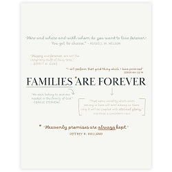 Families Are Forever Annotation Art - Framed framed art, framed lds art, inspirational art, framed inspirational art, lds art